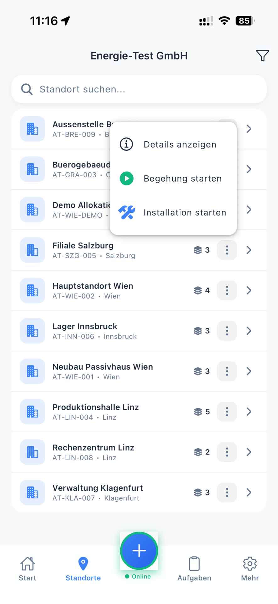 Alle Liegenschaften griffbereit