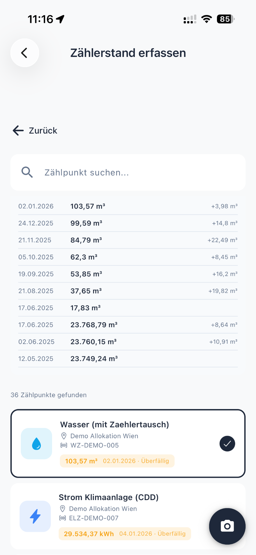 Manuelle Eingabe mit Plausibilitätsprüfung